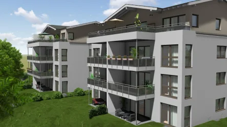 Visualisierung - Wohnung kaufen in Gevelsberg - WO DAS MODERNE LEBEN AUF GESCHICHTE TRIFFT -moderne Neubauten in der  Gevelsberger Teichstraße!