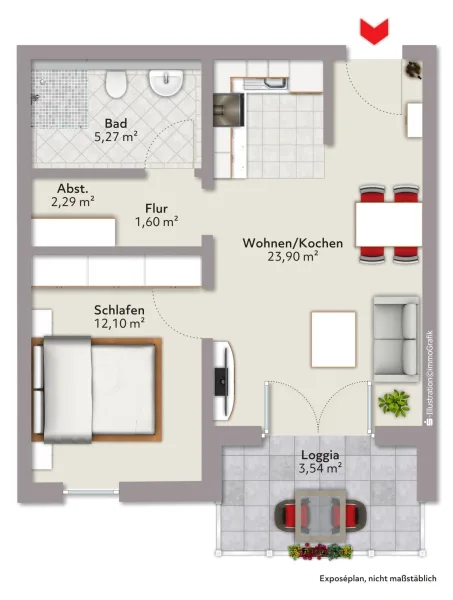 Grundriss Wohnung 4