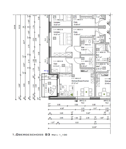 Wohnungsgrundriss 3.3