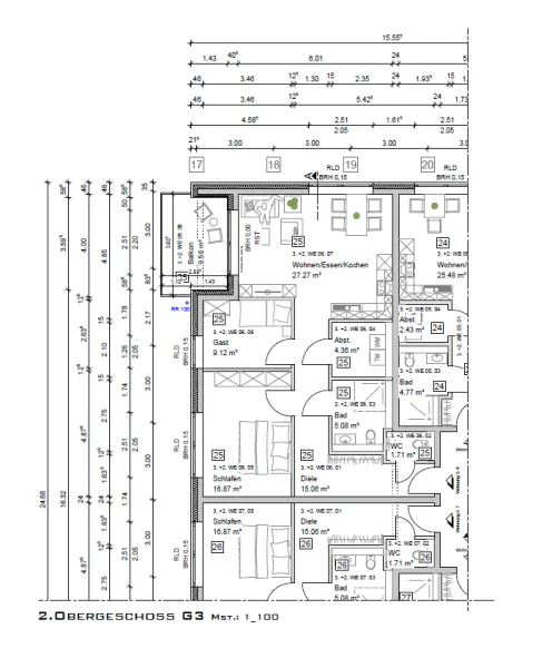 Wohnungsgrundriss 3.6