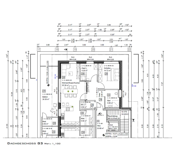 Wohnungsgrundriss 3.9