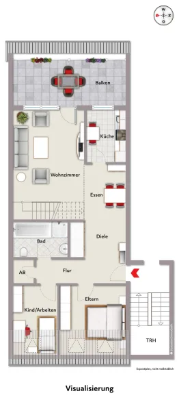 Visualisierung Dachgeschoss