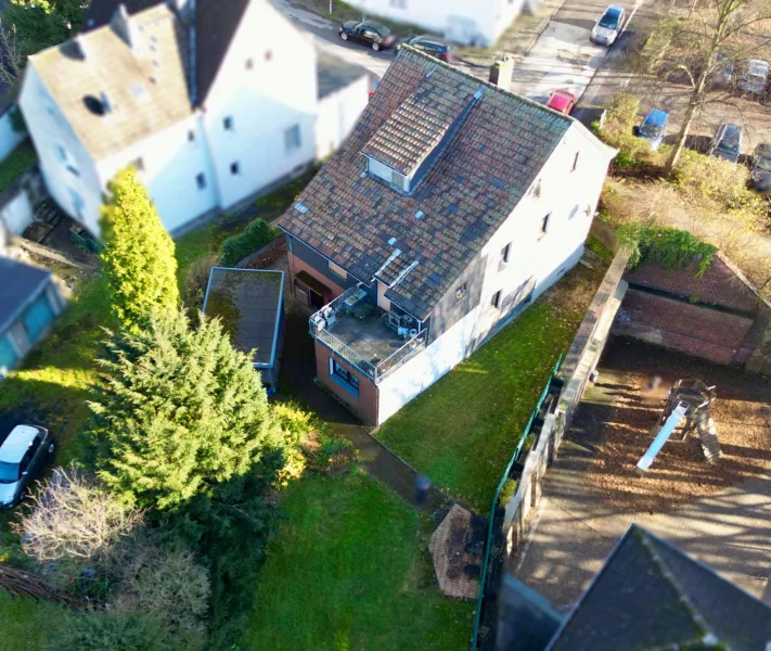 Vogelperspektive Gartenseite - Haus kaufen in Dortmund - Seeblick für Entwickler!