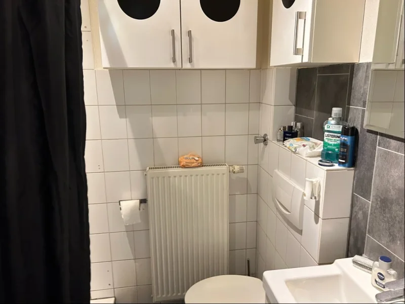 Badezimmer mit Dusche kleine Wohnung 58 b