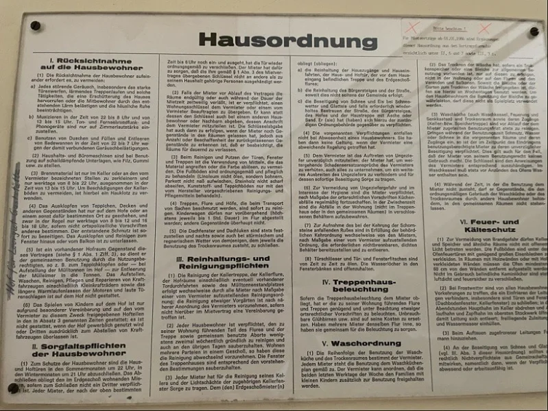 Hausordnung