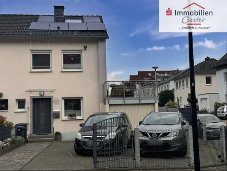 Straßenansicht 1 - Haus kaufen in Hagen - Modernes kompaktes Einfamilienhaus mit WintergartenIn guter Wohnlage von Hagen-Ischeland