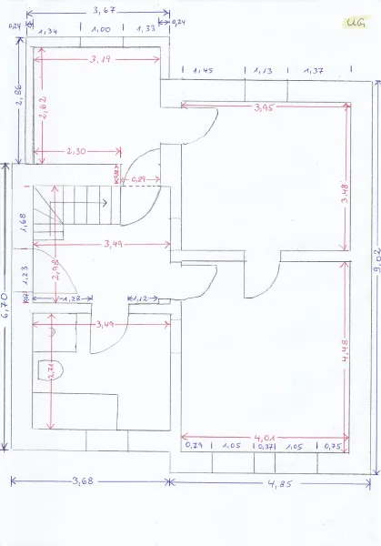 01.  Grundriss EG mit Maßen