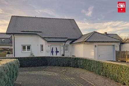 3023104a Außenansicht fio - Haus kaufen in Medebach - Modern und entspannt wohnen!Hochwertiges Einfamilienhaus in Medebach-Stadt