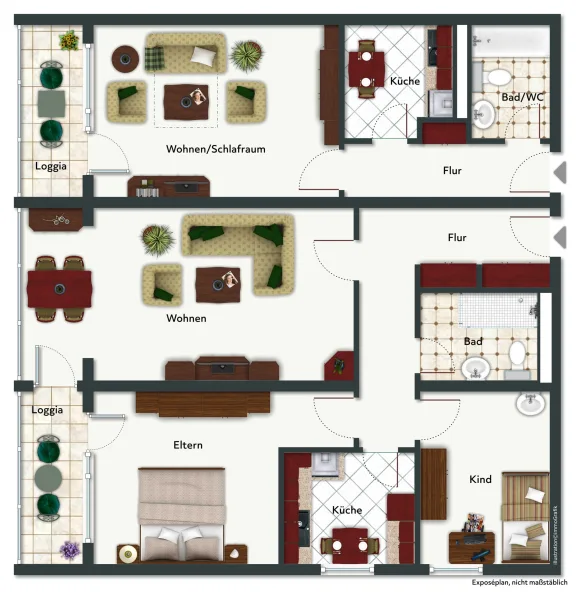 3042025_1_Wohnungsgrundriss - Wohnung kaufen in Winterberg - Zwei Wohnungen in begehrter Innenstadtlage von Winterberg!