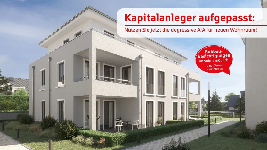 3D Visualisierung  - Wohnung kaufen in Ense - Kapitalanleger aufgepasst! Nutzen Sie jetzt die degressive AfA für neuen Wohnraum!