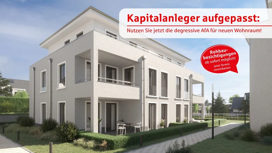 3D Visualisierung  - Wohnung kaufen in Ense - Kapitalanleger aufgepasst! Nutzen Sie jetzt die degressive AfA für neuen Wohnraum!