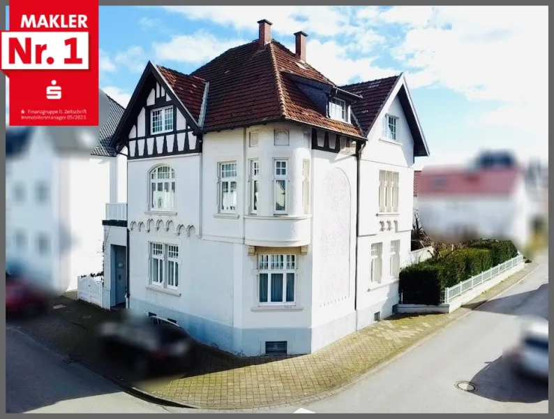 Seitenansicht - Haus kaufen in Lippstadt - Schöner Wohnen mit Stil: Charmante Stadtvilla in erstklassiger Wohnlage
