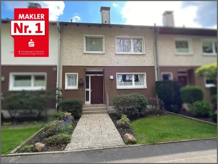 Vorderansicht - Haus kaufen in Werl - Ideal für das junge Glück... Reihenmittelhaus auf Erbbaugrundstück