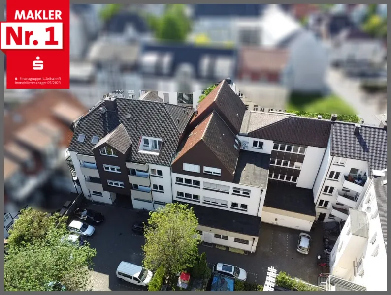 Luftbild Gesamtgebäude - Büro/Praxis kaufen in Lippstadt - Vermietete Praxisfläche in der Lippstädter City als Kapitalanlage