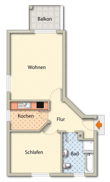 Wohnungsgrundriss - Platz für Ihre Ideen !