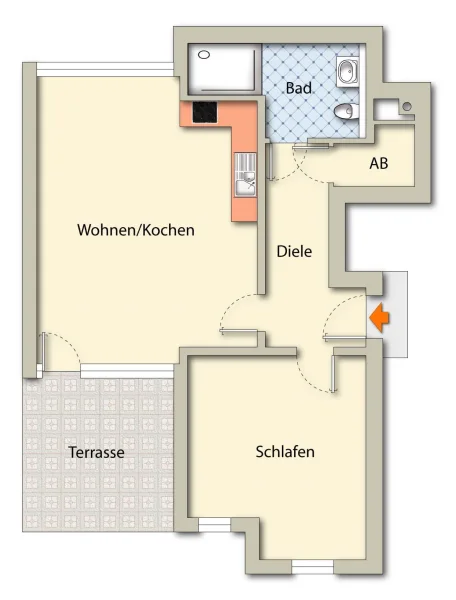 Wohnungsgrundriss - Platz für Ihre Ideen !