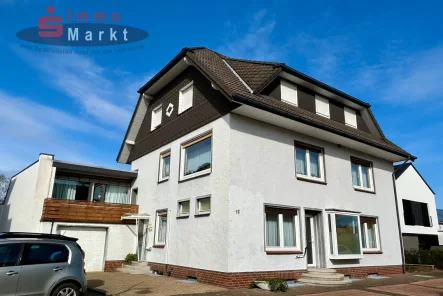 Süd-West-Ansicht - Haus kaufen in Preußisch Oldendorf - Wohnen und arbeiten unter einem Dach!