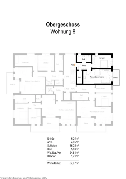 Grundriss Wohnung 8