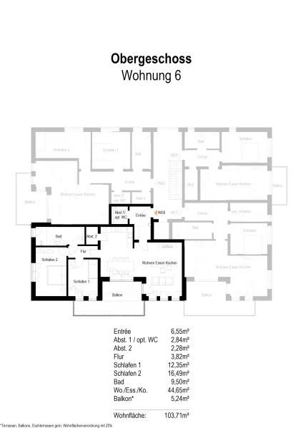 Grundriss Wohnung 6