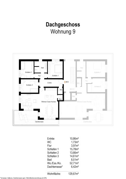 Grundriss Wohnung 9