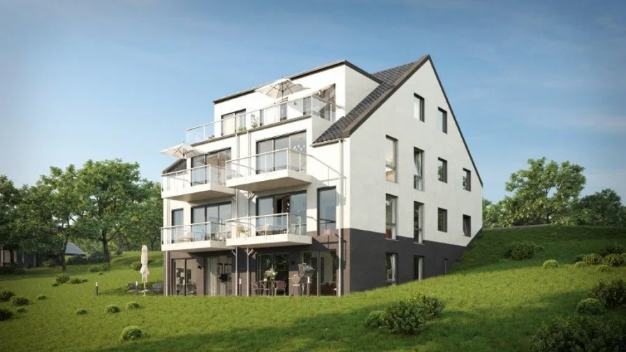 Rückansicht - Wohnung kaufen in Wenden - Attraktive Neubauwohnung
