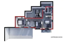 Grundriss UG Wohnung 1, 85 m²