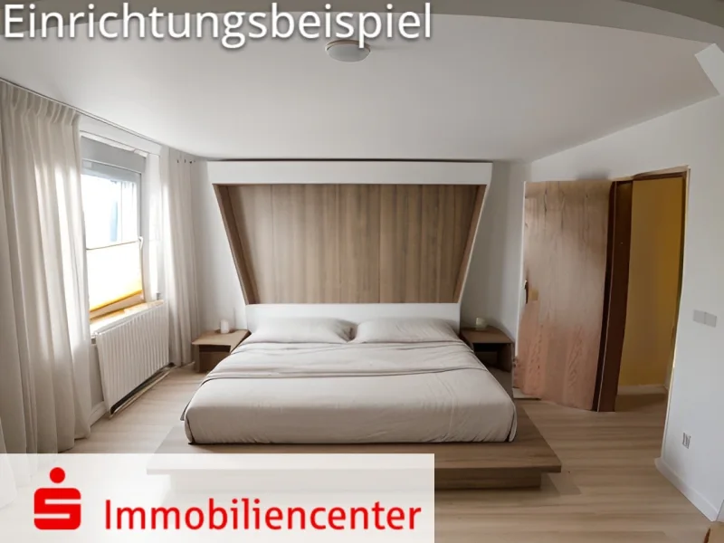 Schlafzimmer -Einrichtungsbeispiel -  - Haus kaufen in Datteln - Wohnung in einer Doppelhaushälfte mit eigenem Garten