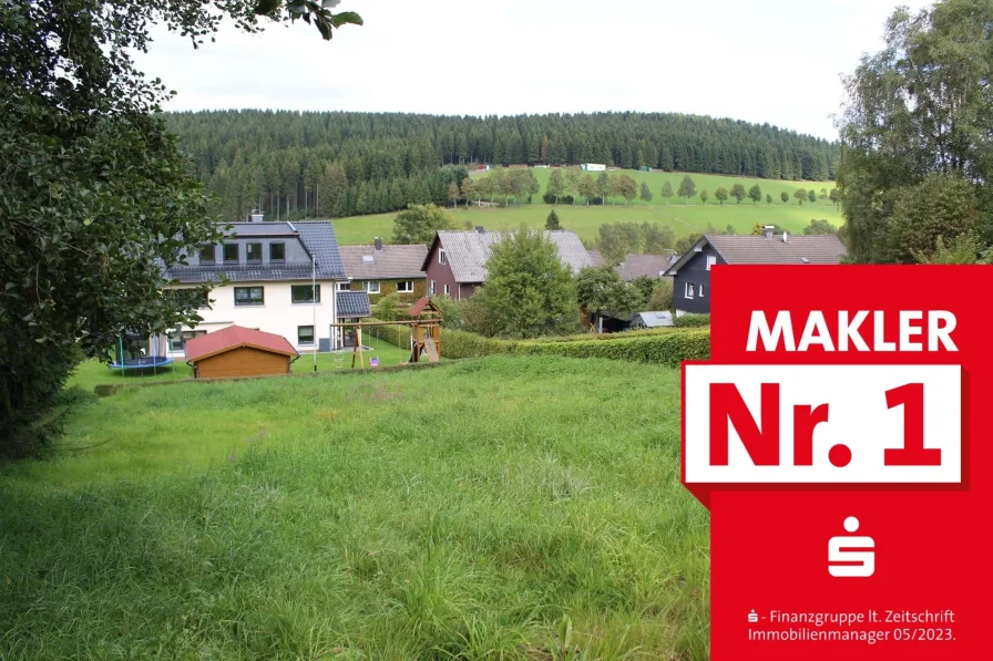 Ansicht 1 - Grundstück kaufen in Erndtebrück - Sonniges Baugrundstück (Baulücke) in Erndtebrück Kerngemeinde