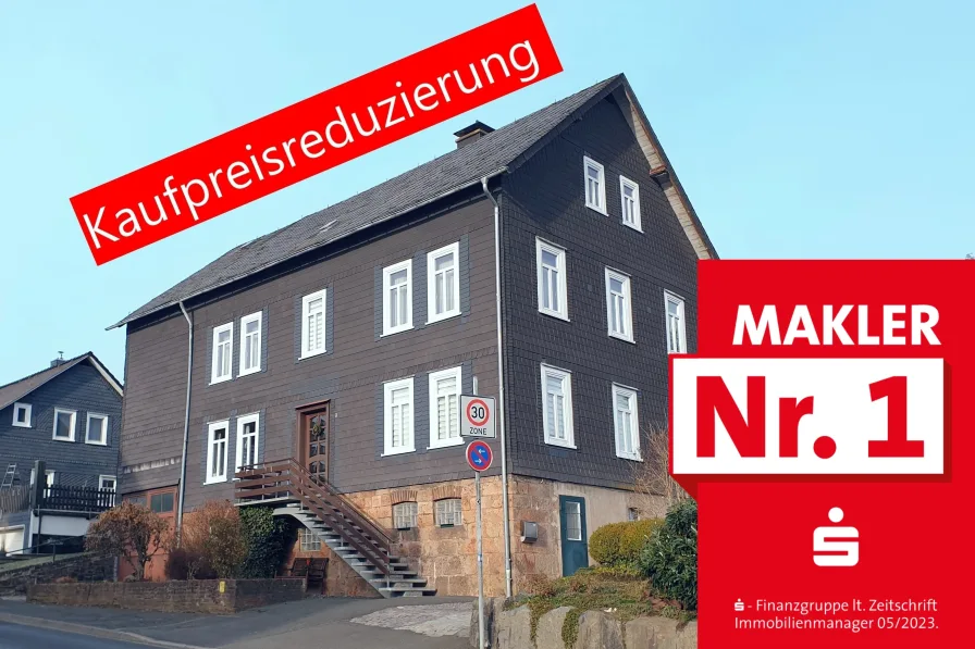 Außenansicht - Haus kaufen in Erndtebrück - Wohnhaus in sehr zentraler Lage von Erndtebrück