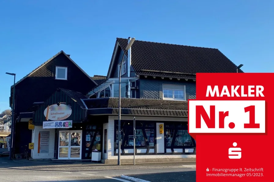 Straßenansicht - Laden/Einzelhandel kaufen in Bad Berleburg - Vermietetes Ladenlokal in zentraler Lage!