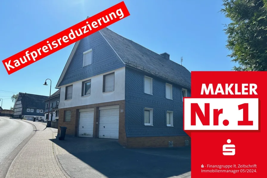 Außenansicht - Haus kaufen in Erndtebrück - Wohnhaus mit Ausbaureserven