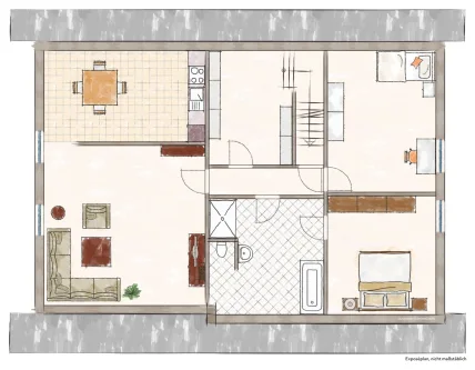 Dachgeschoss - Wohnung kaufen in Bad Laasphe - Dachgeschosswohnung in zentraler Lage von Bad Laasphe