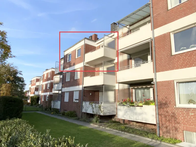 Rückansicht - Wohnung kaufen in Rheine - Nähe Mathias-Spital, in Top-Wohnlage
