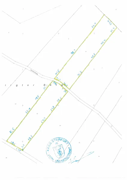 Lageplan - Grundstück kaufen in Hörstel - Zwei Waldstücke 22078 m², im "Bieterverfahren"