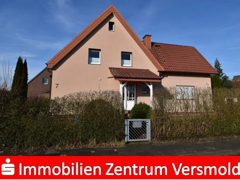 Außenansicht - Haus kaufen in Versmold - Doppelhaushälfte in Siedlungsrandlage