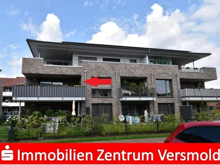 Terrassenansicht - Wohnung kaufen in Versmold - Neubau- Eigentumswohnungen in zentraler Lage 