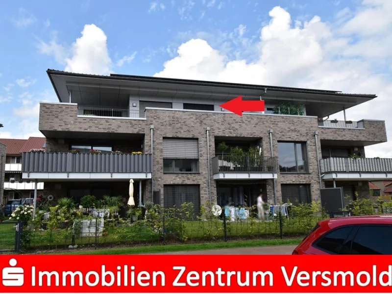 Terrassenansicht  - Wohnung kaufen in Versmold - Neubau- Eigentumswohnungen in zentraler Lage 