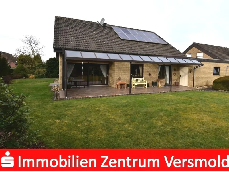 Gartenansicht - Haus kaufen in Versmold - Gepflegtes Einfamilienhaus im Versmolder Ortsteil Loxten