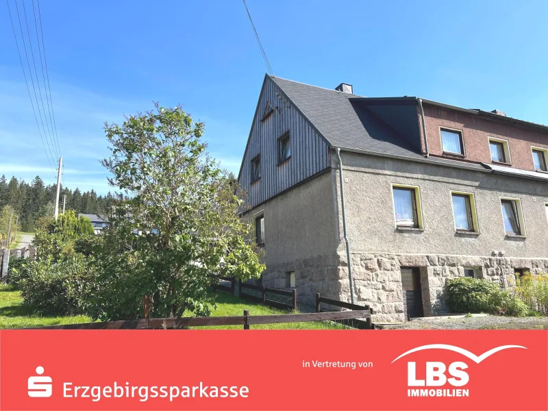 Ansicht SW - Haus kaufen in Eibenstock - Kleine Haushälfte in ruhiger Lage
