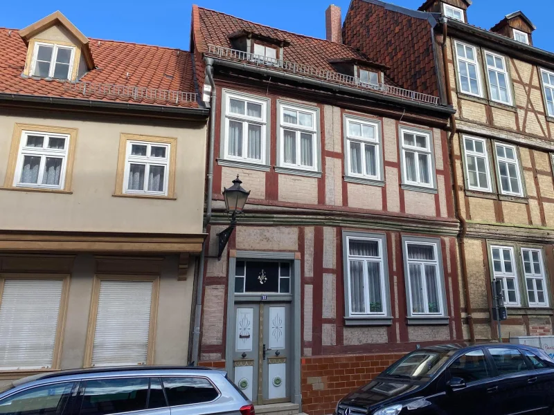 Hausansicht - Haus kaufen in Halberstadt - Charmantes Fachwerkhaus in der Altstadt von Halberstadt