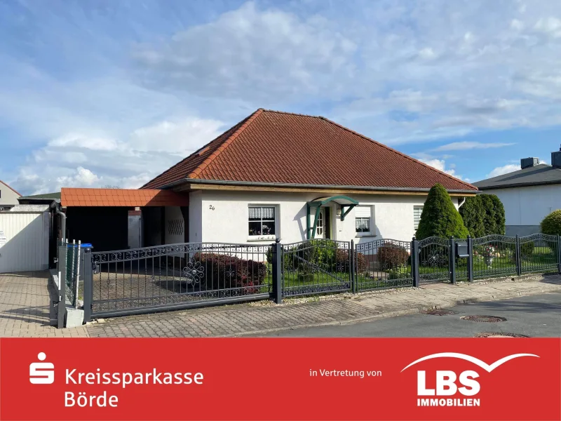 Außenansicht - Haus kaufen in Oschersleben - *Wohnen auf einer Ebene* Bungalow in Osc