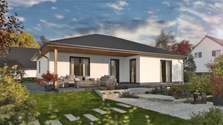 Gartenseite Bungalow - Haus mieten in Döbeln - Zu Mieten! Neu errichteter Bungalow