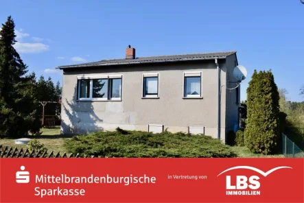 Außenansicht - Haus kaufen in Schönwalde-Glien - Einfamilienhaus mit großem Garten 