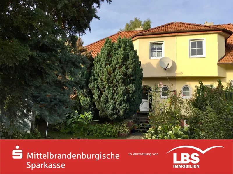 Eingangsseite - Haus kaufen in Kloster Lehnin - Vermietete Doppelhaushälfte zu verkaufen!
