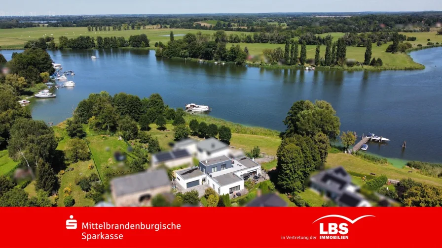 Umgebungsansicht mit Seeblick - Haus kaufen in Werder - Ein Paradies auf Erden!