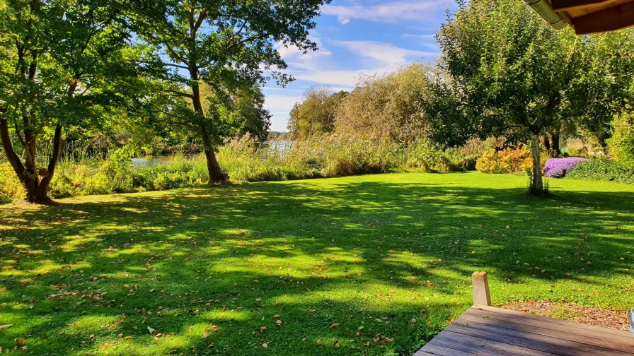 Blick vom Gartenhaus