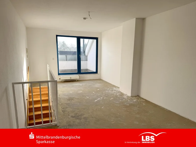 Blick zur Dachterrasse - Wohnung kaufen in Nuthetal - Schöne Maisonette in Bergholz-Rehbrücke!