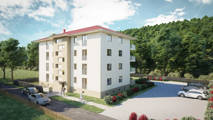 Visualisierung Ansicht - Wohnung kaufen in Dippoldiswalde - Modernes Wohnen an der Talsperre