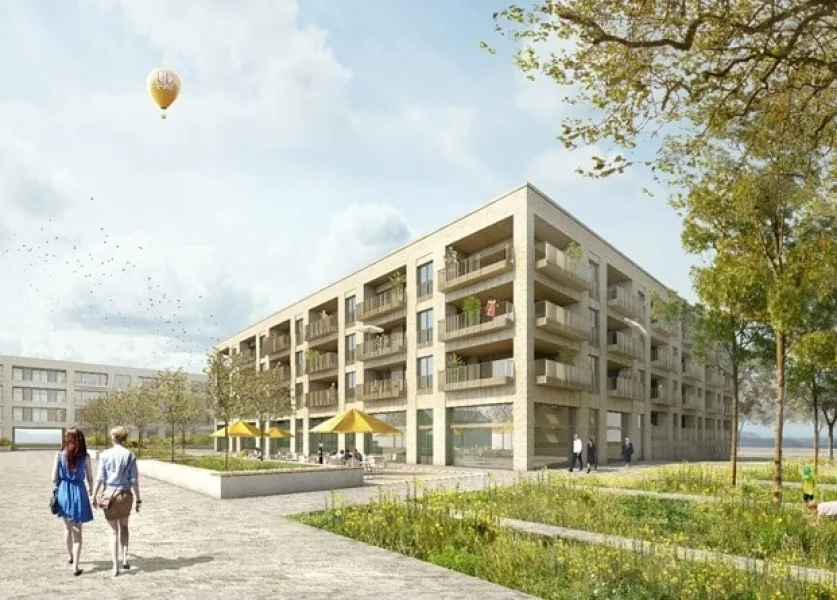 Visualisierung Außenansicht - Wohnung kaufen in Dresden - Einzigartiges Wohnflair direkt an der Elbe