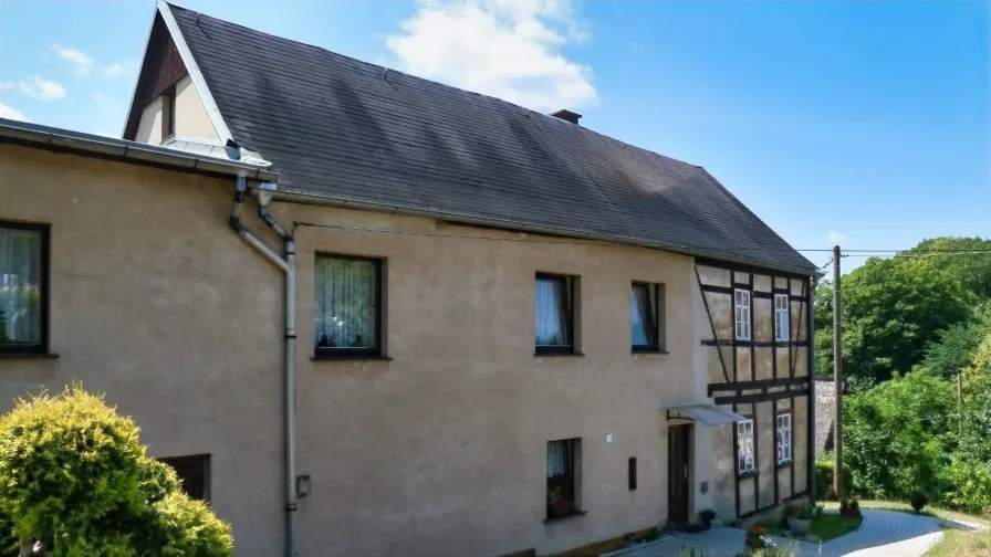 Außenansicht Haus - Haus kaufen in Hohnstein - Idyllisch Wohnen